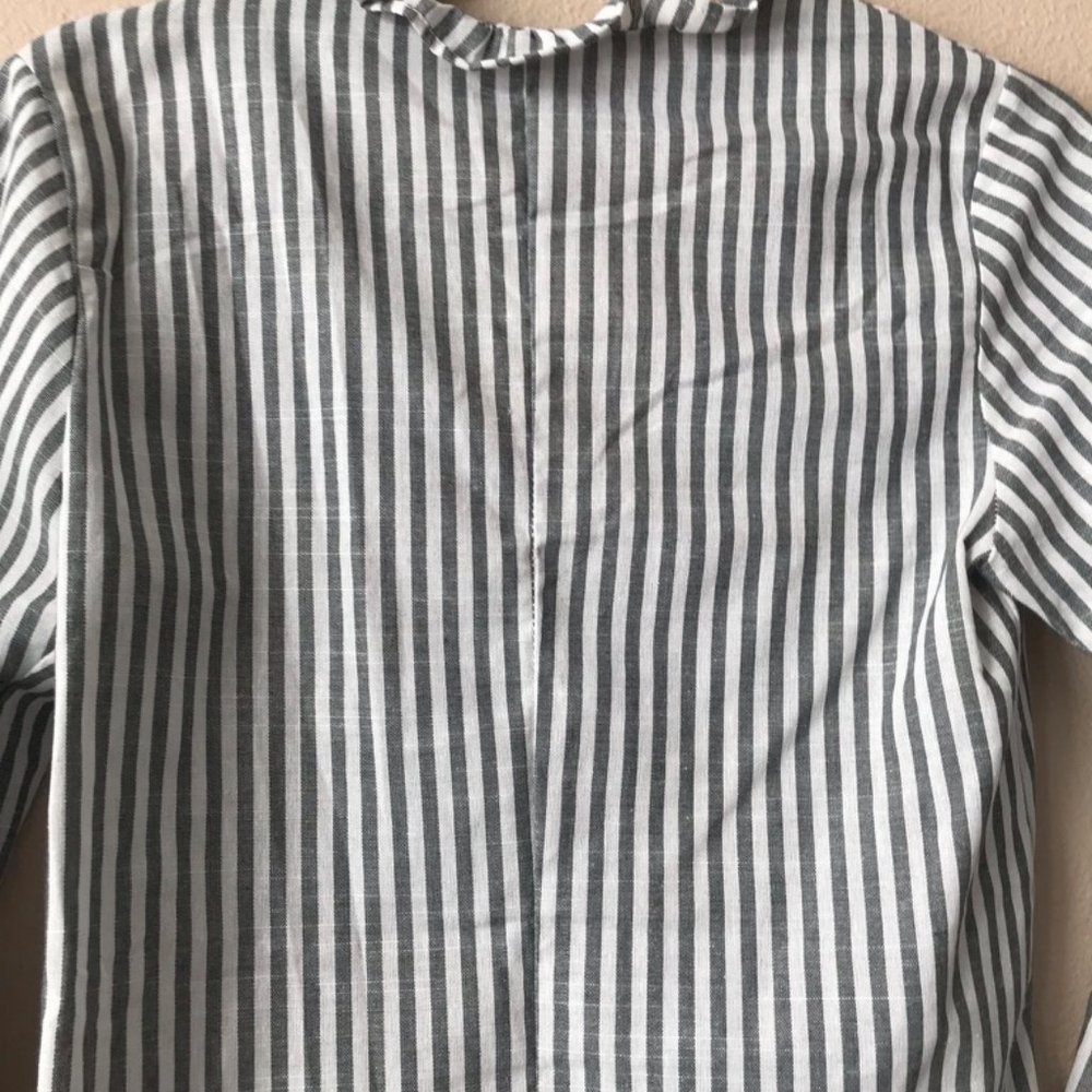 Striped Ruffle Button Top - Picture 4 of 4